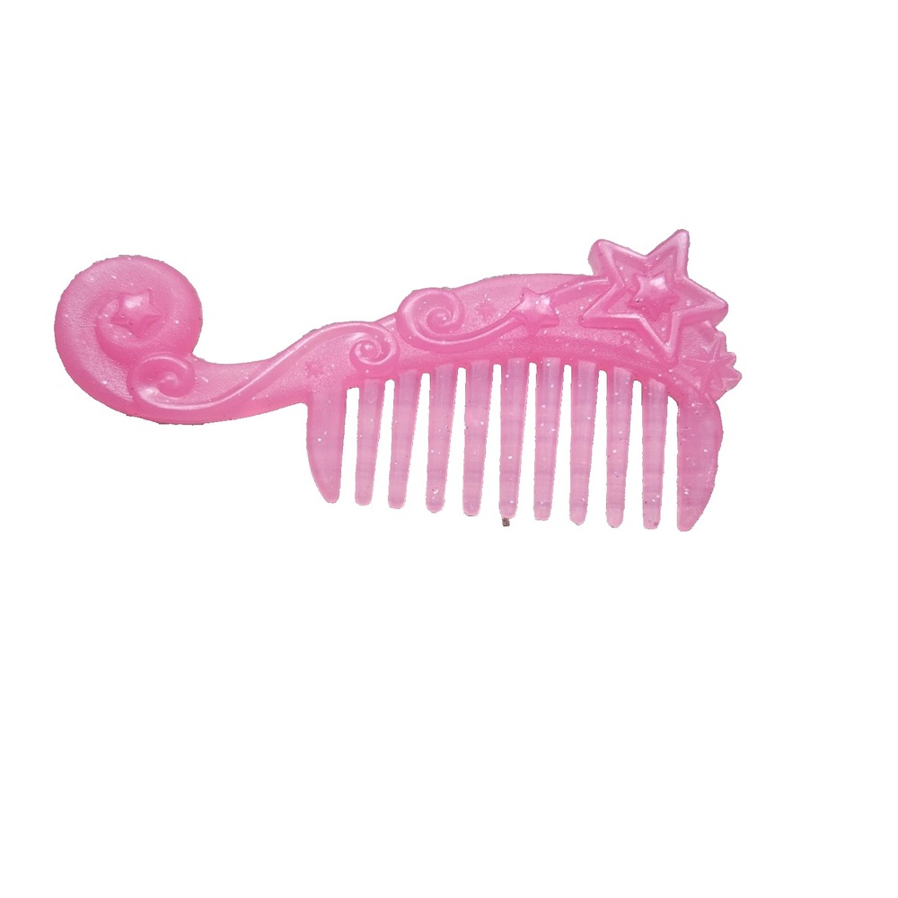 My Little Pony Pink Sparkle Plastic Comb With Stars Unmarked